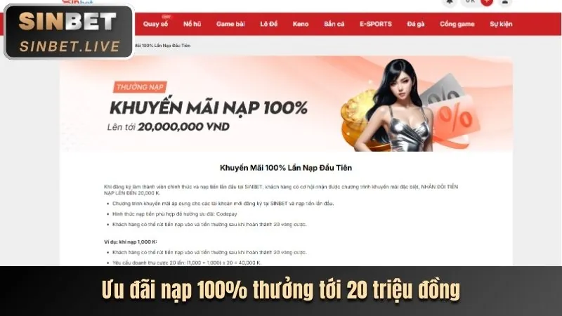 Hoàn trả tiền mặt không giới hạn tại TF88